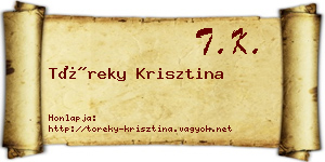 Töreky Krisztina névjegykártya