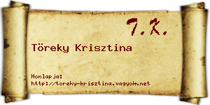 Töreky Krisztina névjegykártya