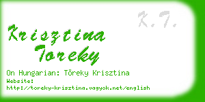 krisztina toreky business card